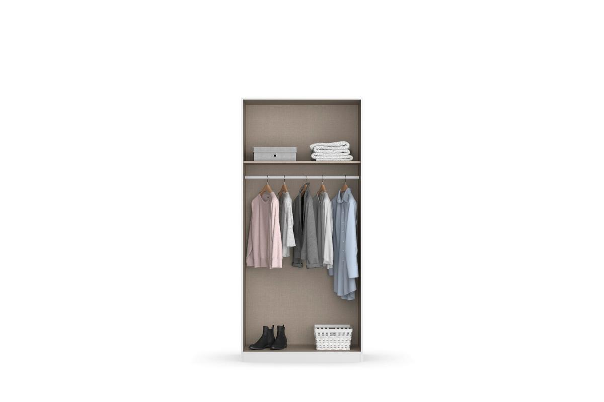 Drehtürenschrank COSTA ca.91x197x54cm Eiche Artisan - Eiche Artisan, MODERN, Holzwerkstoff (91/197/54cm) - Rauch Möbel
