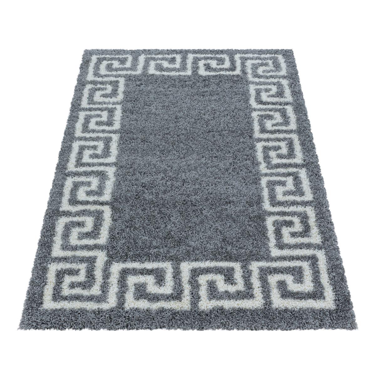 Hochflorteppich Hera Grau ca. 240x340cm - Grau, Design, Textil (240/340cm)