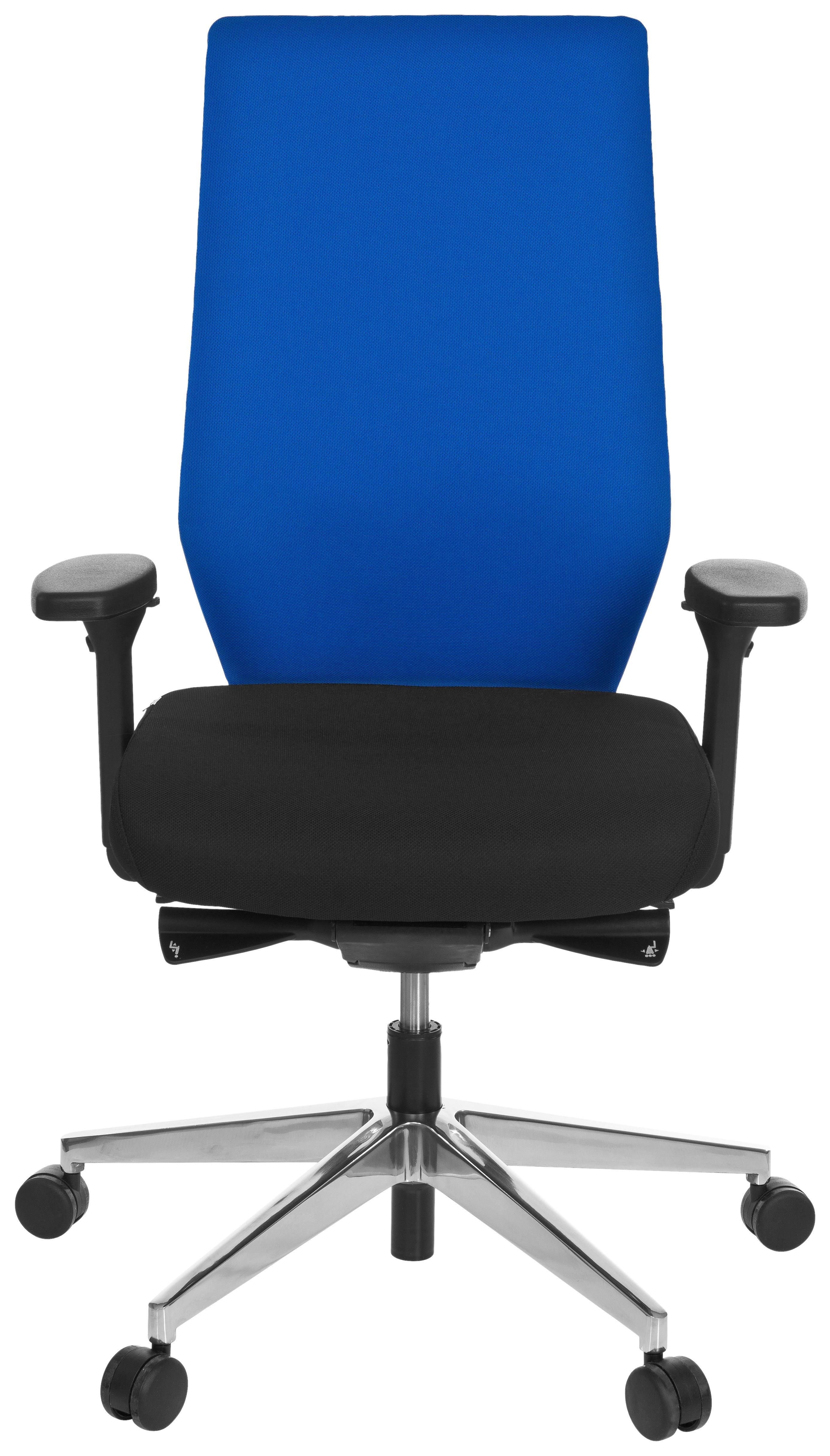 Pisarniški Stol Pro-tec 700, Črna, Modra - barve kroma/modra, Moderno, kovina/umetna masa (60/123/53cm) - MID.YOU