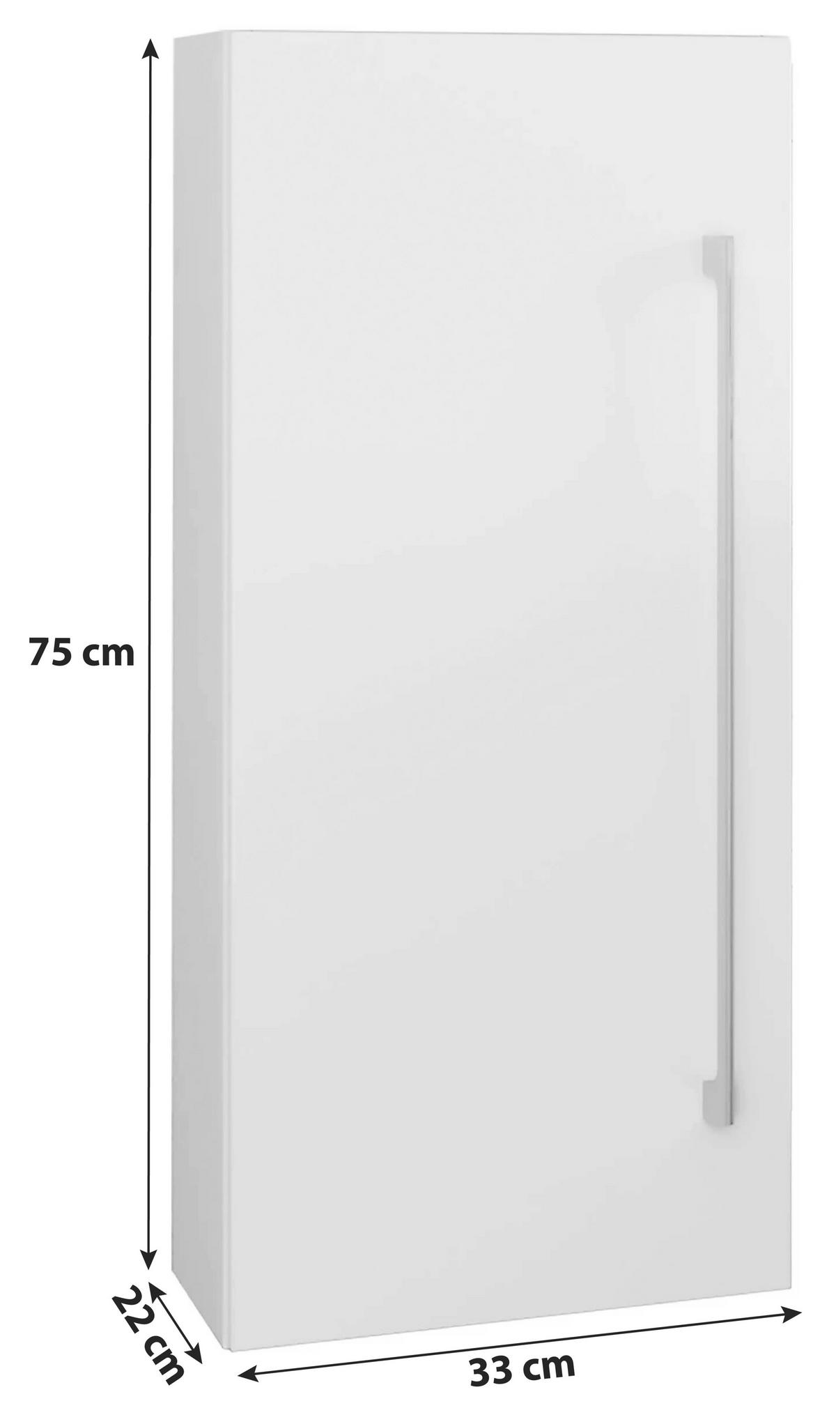 Hängeschrank VCB 3 ca. 33x75x22 cm Schwarz - Schwarz, Basics, Holzwerkstoff (33/75/22cm) - MID.YOU