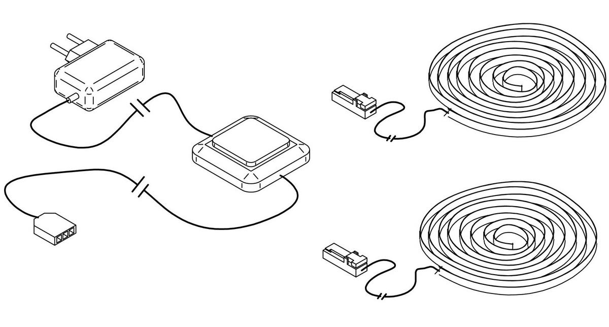 Lichtleiste Cremona Schwarz/Weiß max. 2x4,5 Watt - Schwarz/Weiß, MODERN, Kunststoff (2 x 45cm) - Premium Living