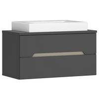 Bază cu lavoar Manhattan - alb/antracit, Modern, ceramică/material pe bază de lemn (80cm) - Luca Bessoni