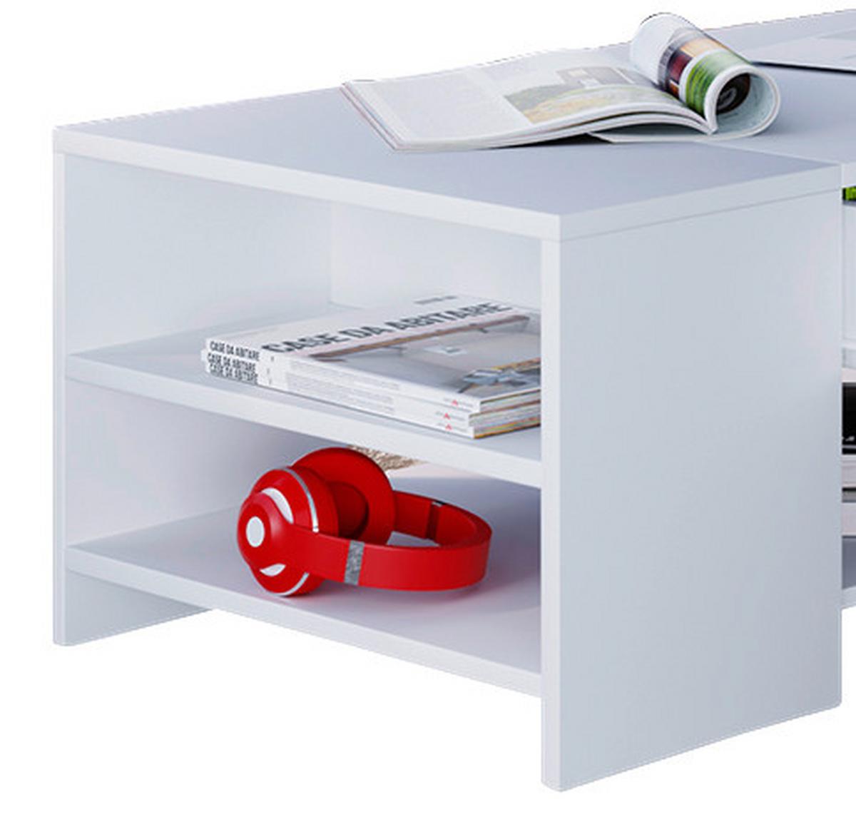 Klubska Miza Tindus, Bela - bela, Basics, leseni material (100/50/35cm) - MID.YOU