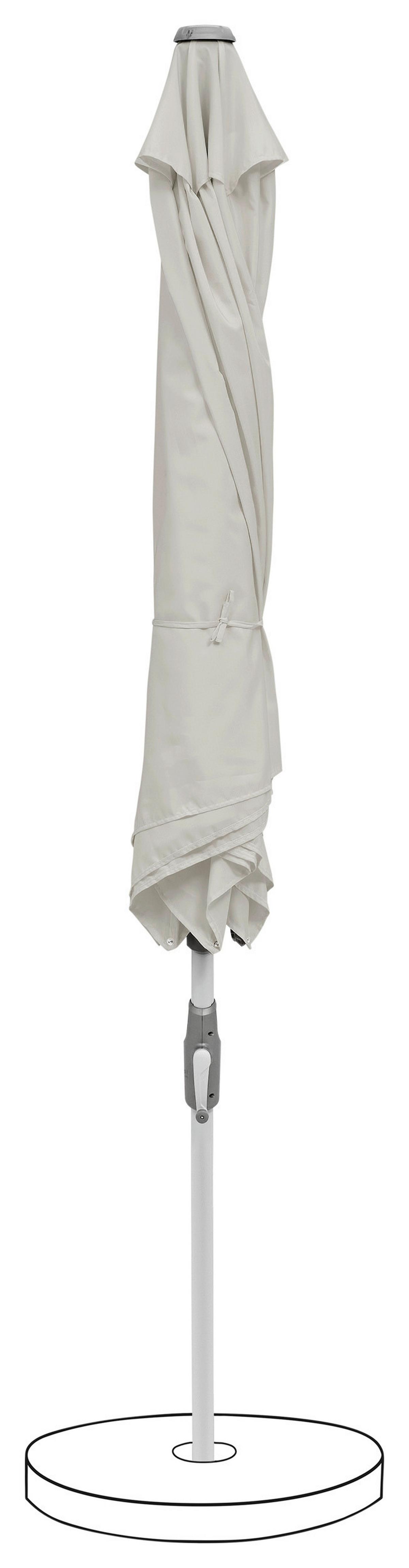 Sonnenschirm Slide 250cm Hellgrau - Silberfarben/Hellgrau, Basics, Textil/Metall (250cm) - Suncomfort by Glatz