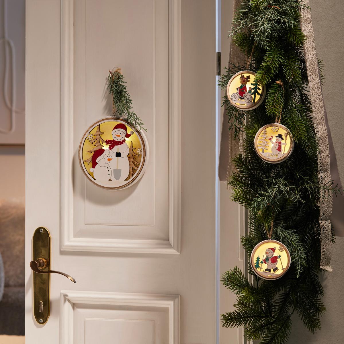Led Díszlámpa Tio - fekete/piros, Konventionell, műanyag/fa (7,5/1,8cm) - Modern Living