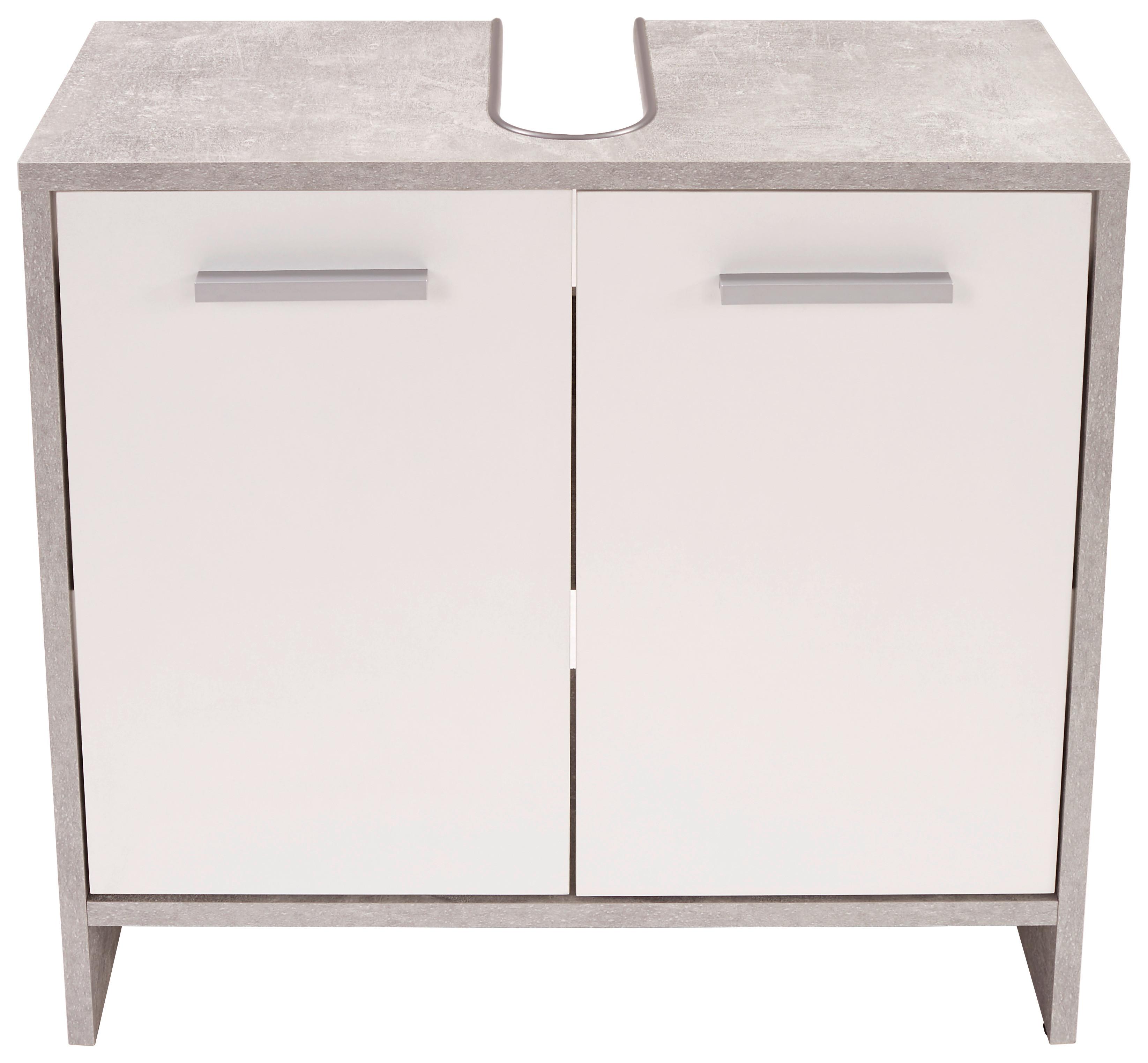 Bază pentru lavoar Attack - gri deschis/alb, Modern, material pe bază de lemn (60,4/55/28cm)