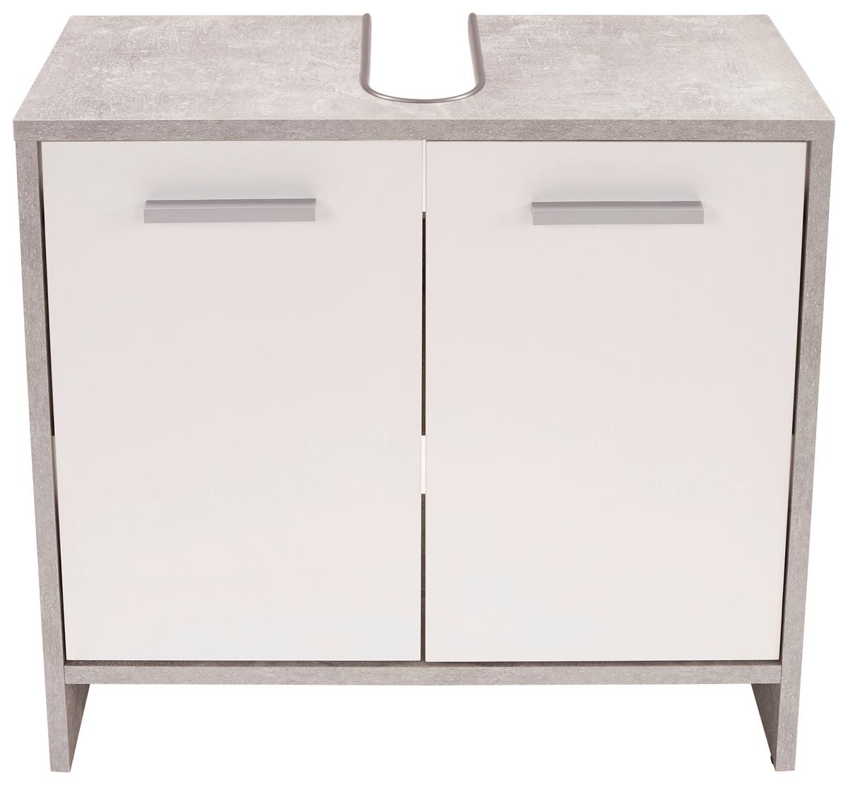 Element Ispod Umivaonika Attack - bijela/svijetlo siva, Moderno, drvni materijal/plastika (60,4/55/28cm)