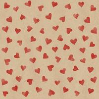 Serviette By Nature in Hellbraun ca. 33x33cm - Hellbraun/Rot, Modern, Papier (33/33cm)