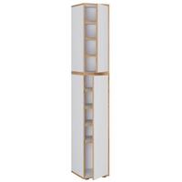 Omara Za Čevlje Salia, Bela, Barva Hrasta - bela/medeni hrast, Design, leseni material (30/183/33cm) - MID.YOU