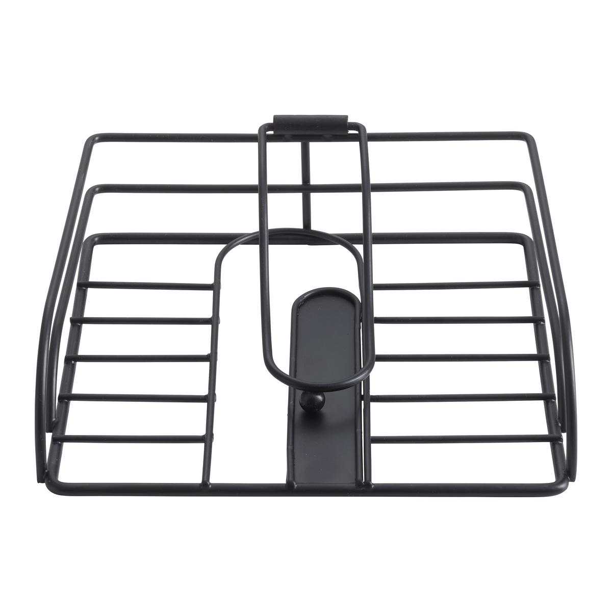 Serviettenhalter Blacky Schwarz - Schwarz, MODERN, Metall (18.5/18.5/6cm) - Mömax