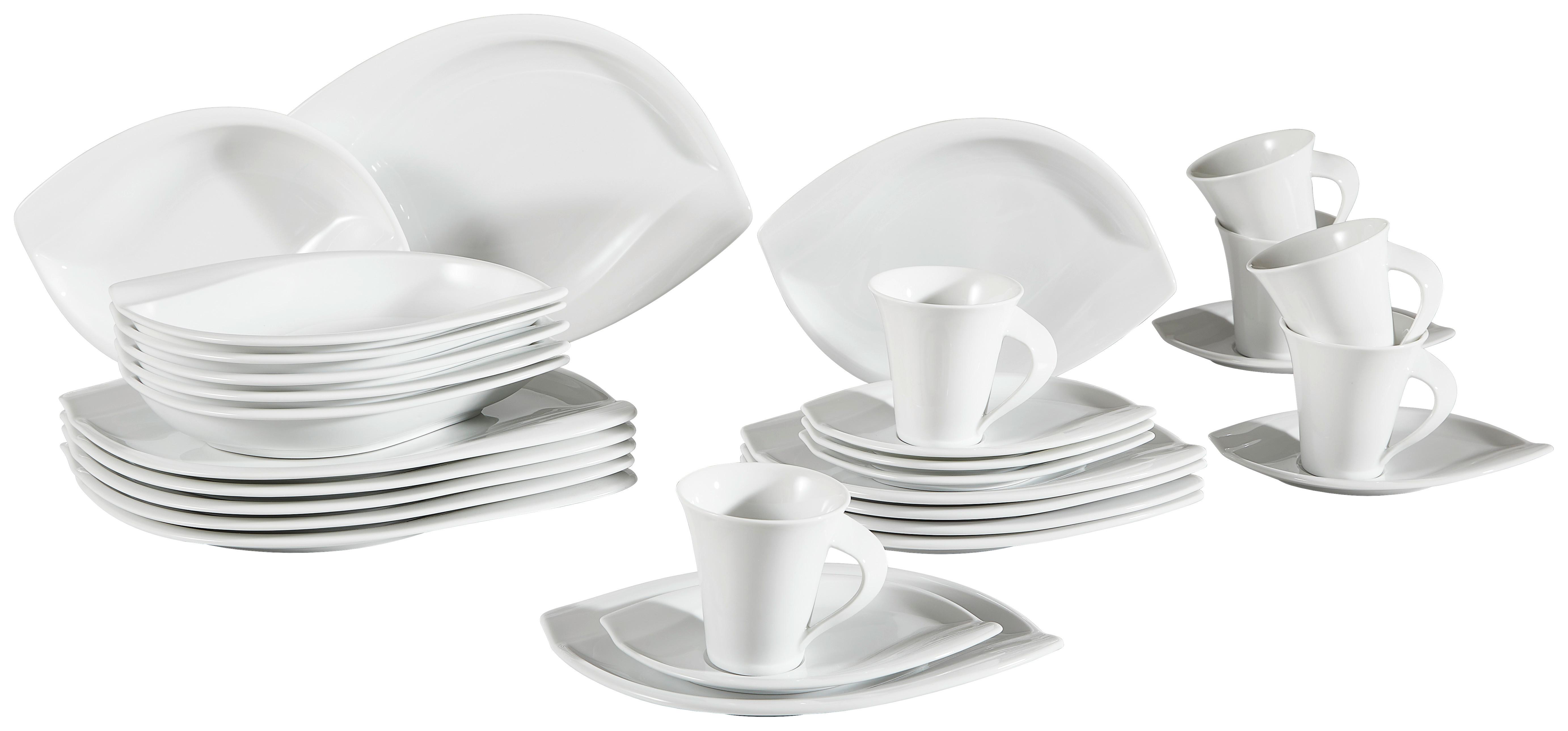 Kombiservice Acacia in Weiß, 30-teilig - Weiß, Basics, Keramik (41/37/30cm) - Creatable
