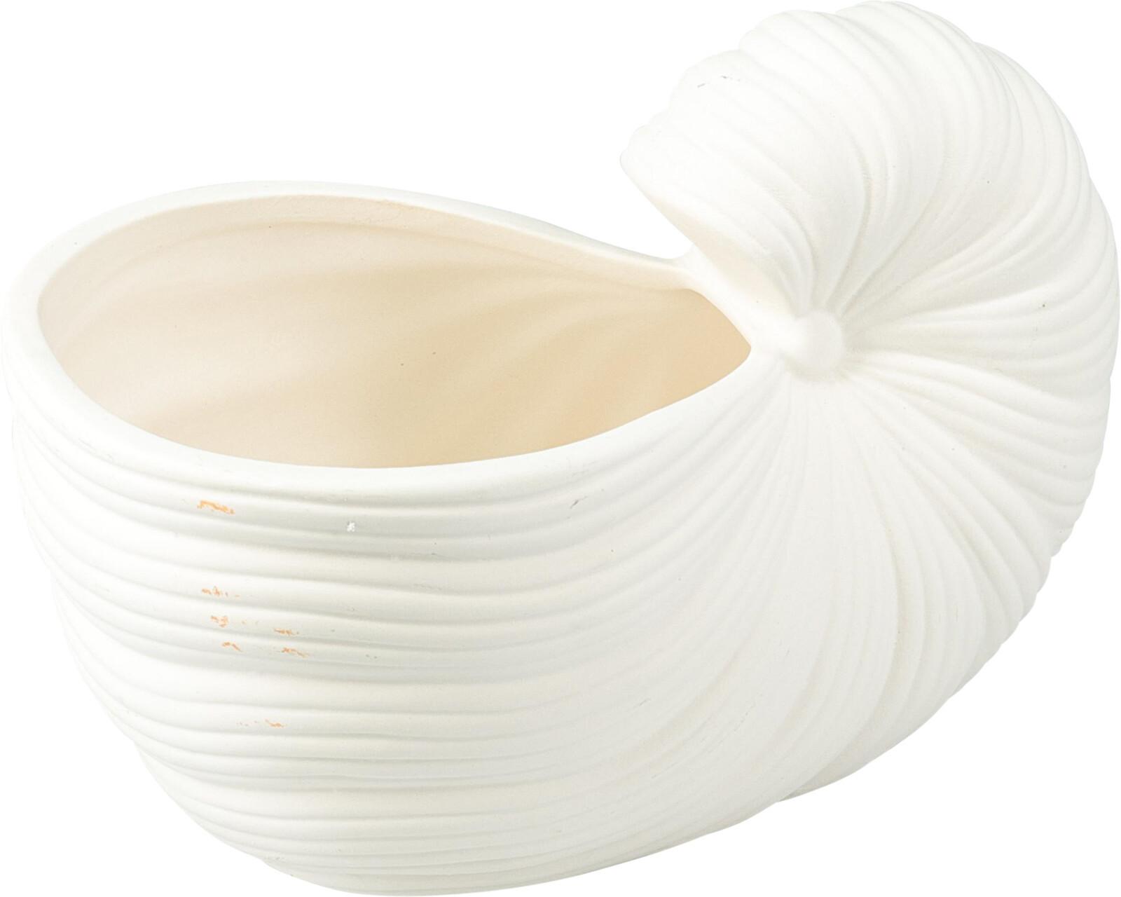 Virágkaspó Sea Shell - fehér, Trend, kerámia (20/12/10cm)