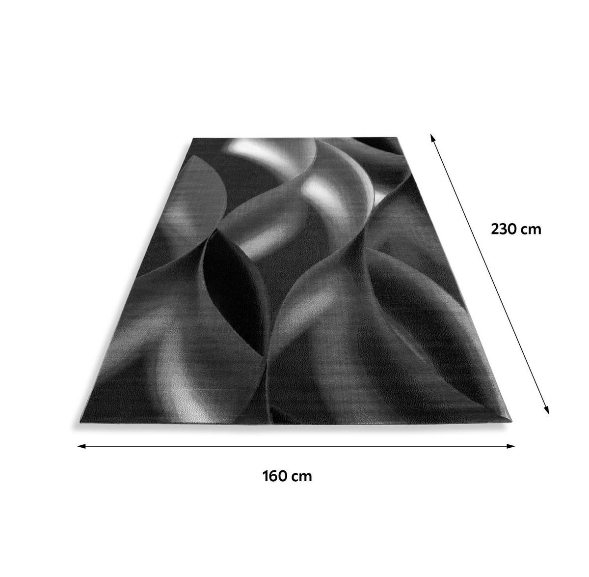 Tkana Preproga Plus Black, Črna, 160x230 Cm - črna, Konvencionalno, tekstil (160/230cm) - Novel