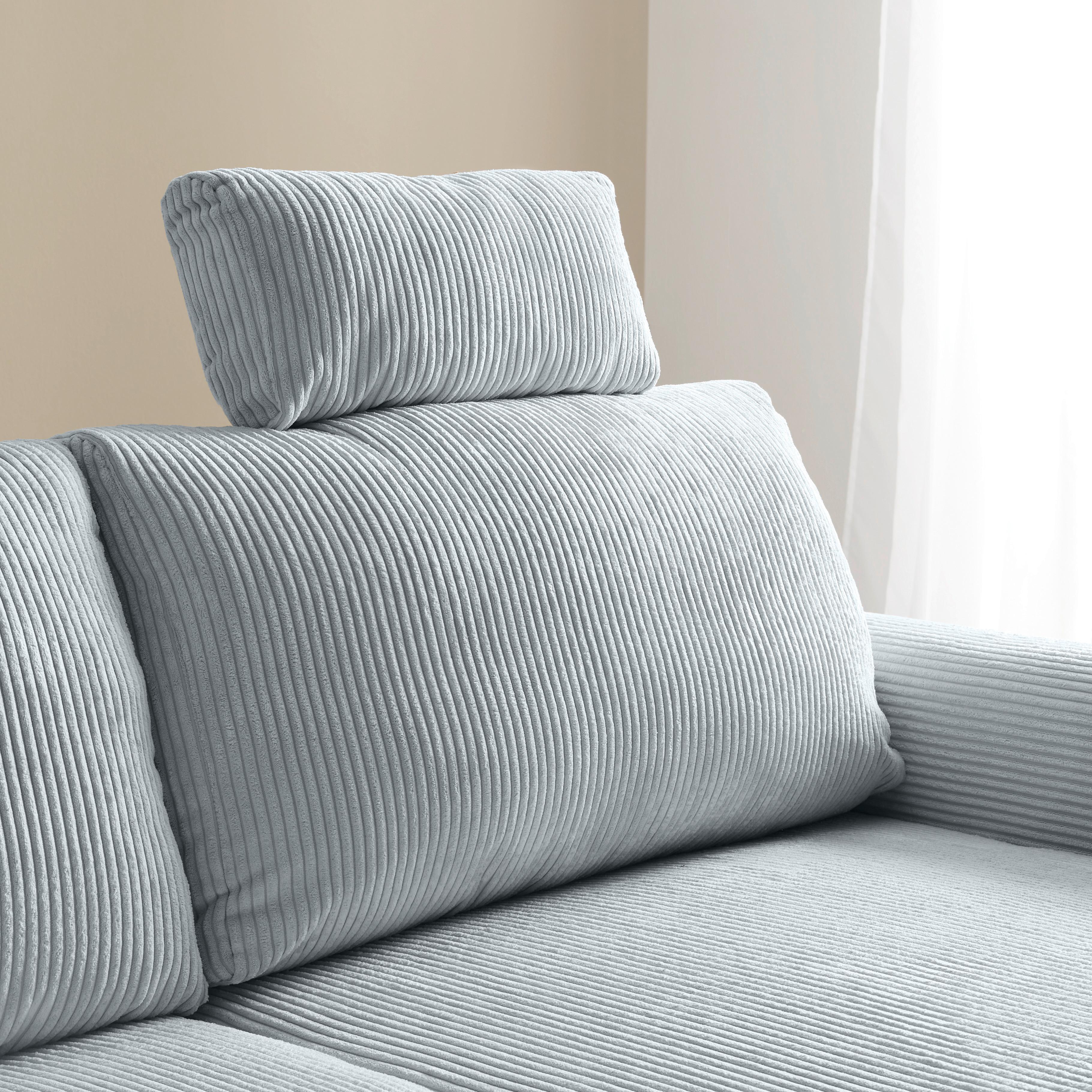 Tetieră LILLE - gri, Modern, textil (58/23/10cm) - Best Price
