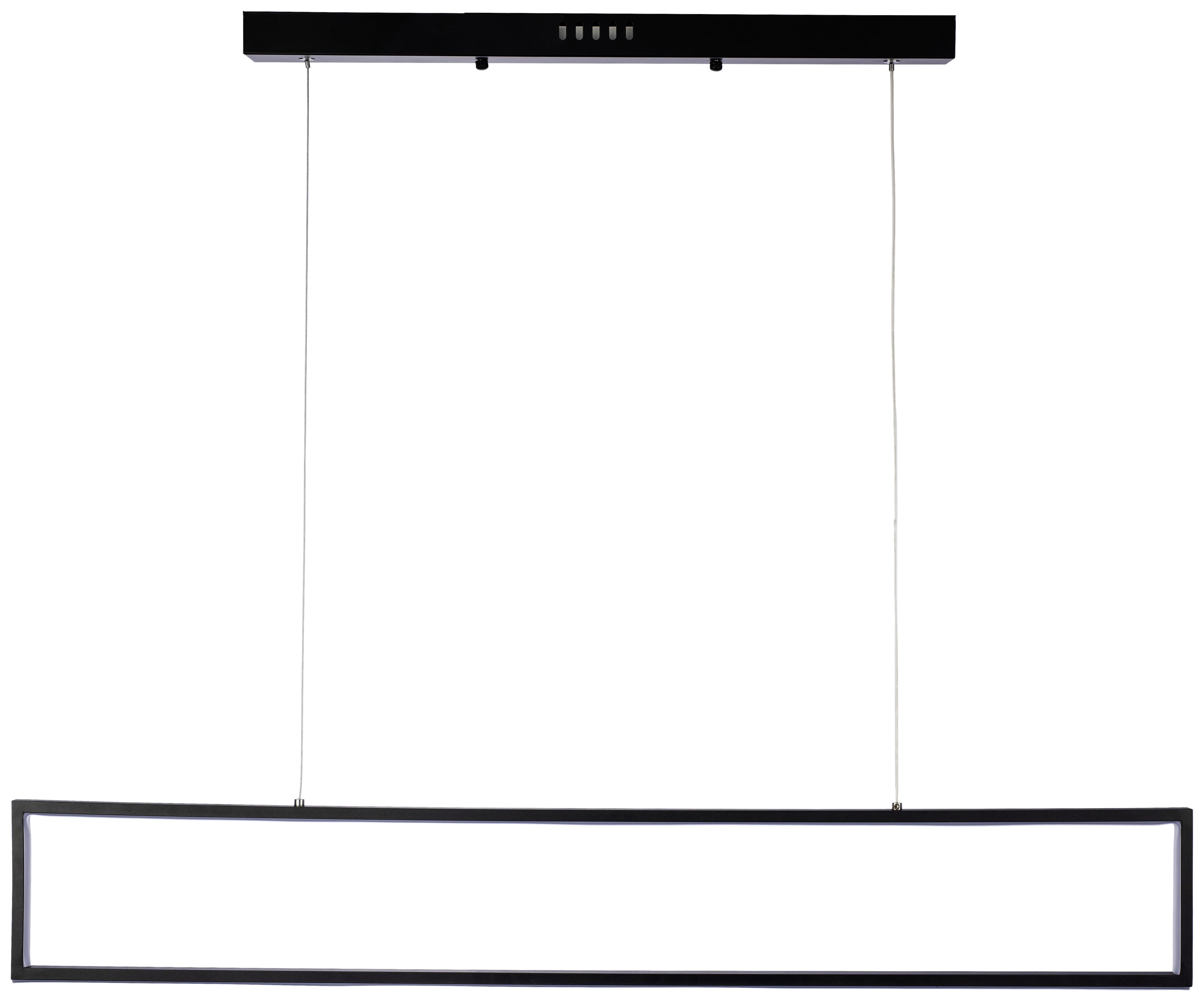 Viseča Led-svetilka Fabius - črna, Moderno, kovina/umetna masa (100/120/1,5cm) - Premium Living
