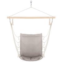 Függőfotel Relax - natúr/szürke, textil/fa (100/47cm) - Modern Living