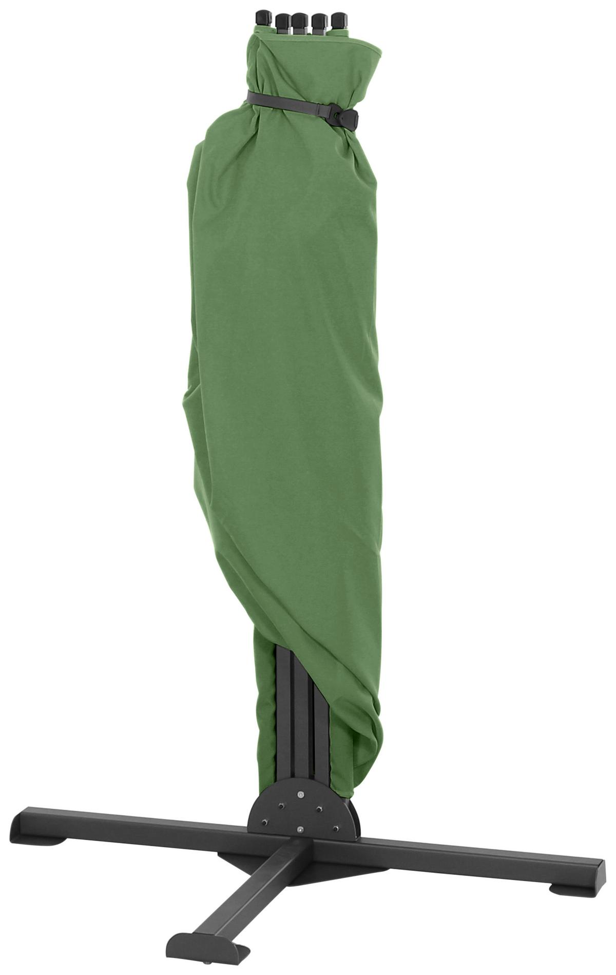 Sichtschutz Grün/Anthrazit BH 280 x 150 cm - Anthrazit/Olivgrün, KONVENTIONELL, Textil/Metall (280/150cm) - Siena Garden