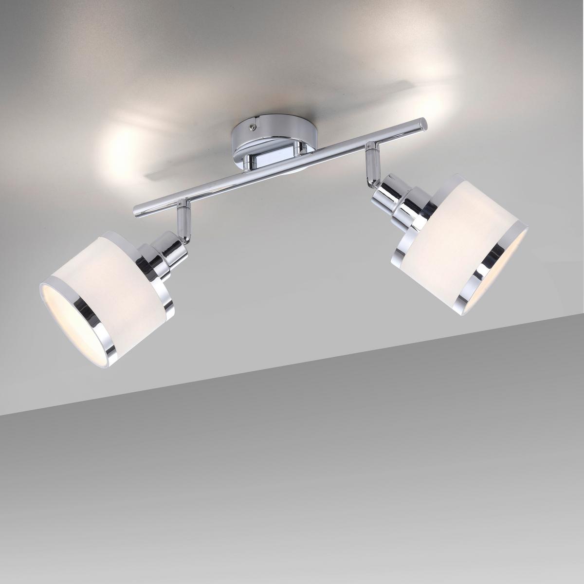 LED-Deckenleuchte Accor in Chromfarben max. 25 Watt - Chromfarben, MODERN, Kunststoff/Metall (47/29/13-22cm)