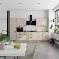 Küchenleerblock Easytouch High o. Geräte Sandfarben - Sandfarben/Eichefarben, MODERN, Holzwerkstoff/Metall (360cm) - Nobilia