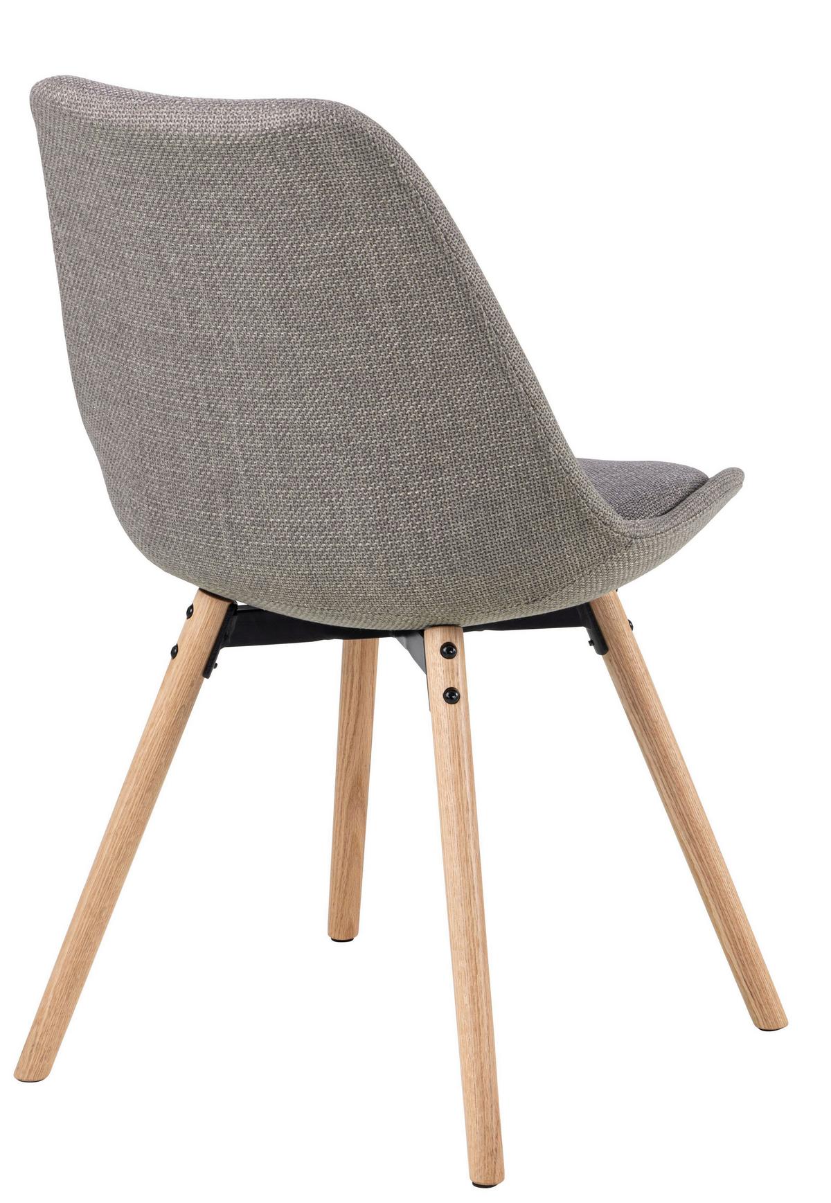 KRZESŁO ERICA - kolor dębowy/brązowy, Konventionell, tkanina/drewno (49/84/55cm) - MID.YOU