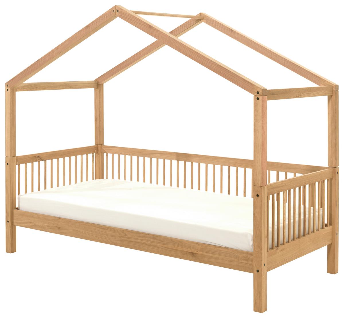 Hausbett FORREST Naturfarben ca.90x200cm Echtholz Eiche - Naturfarben, MODERN, Holz (90/200cm) - Vipack