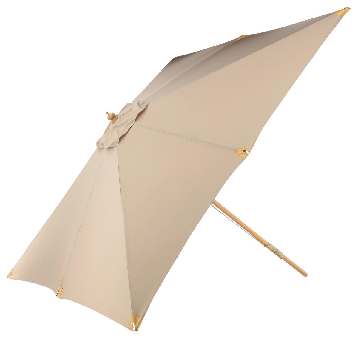 Sonnenschirm Naxos Hellbraun B: ca. 300 cm - Hellbraun, KONVENTIONELL (300/262/300cm) - Gardenson