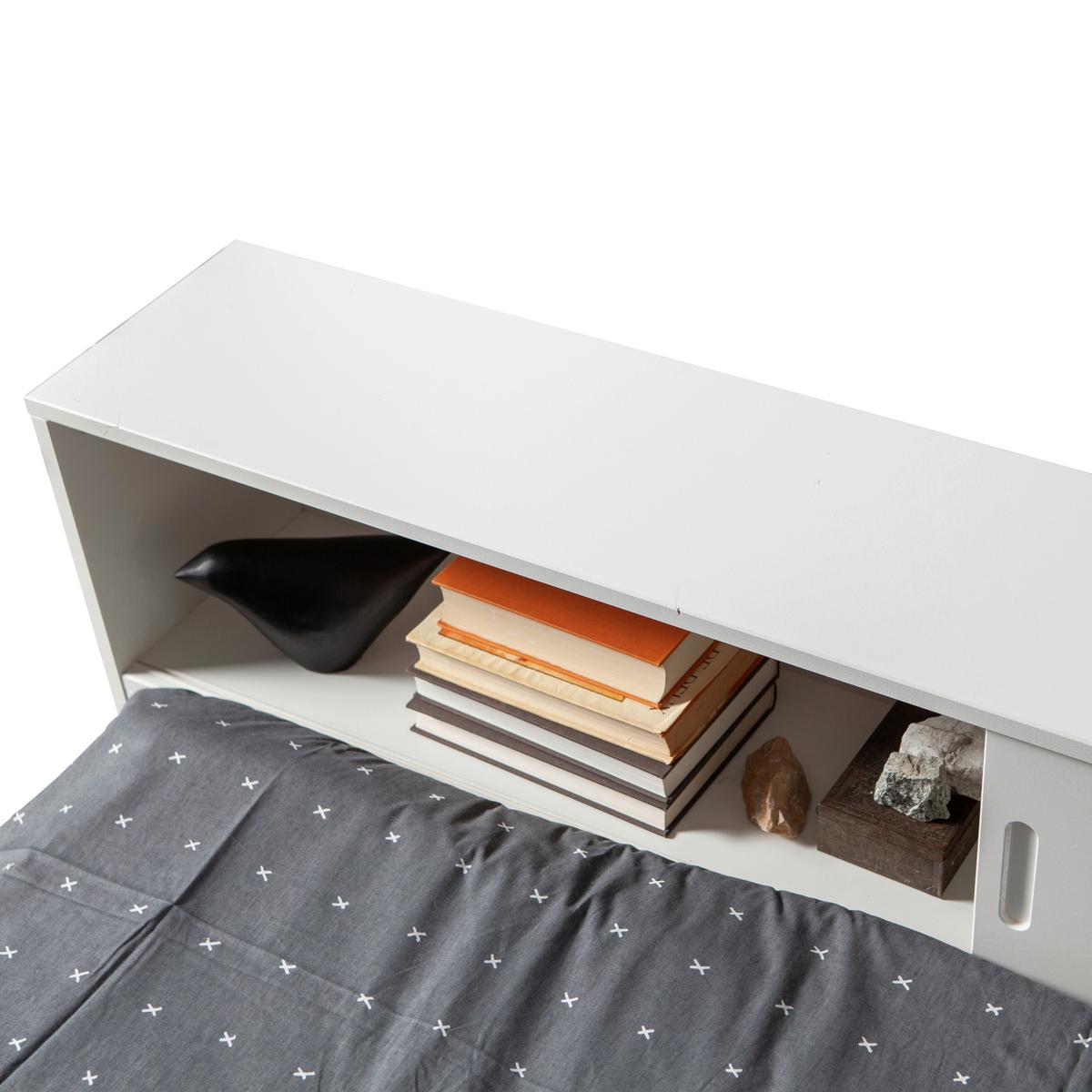 Bett Connect Weiß - Weiß, Design, Holz (90/200cm) - Livetastic