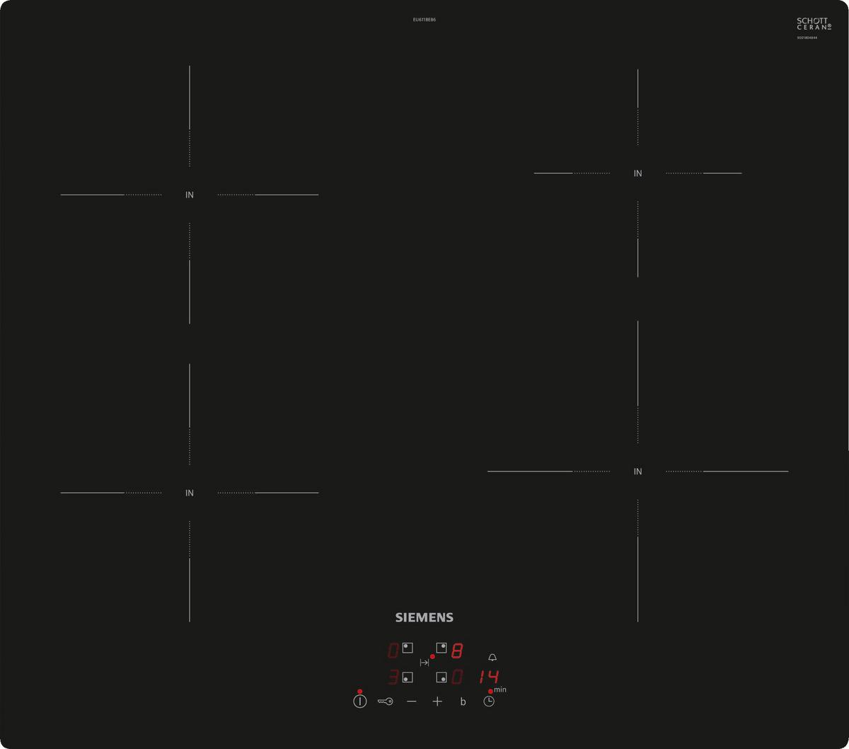 Backofenset EQPOWER33I Schwarz - Edelstahlfarben/Schwarz, MODERN, Glas/Metall (59,4/59,5/54,8cm) - Siemens