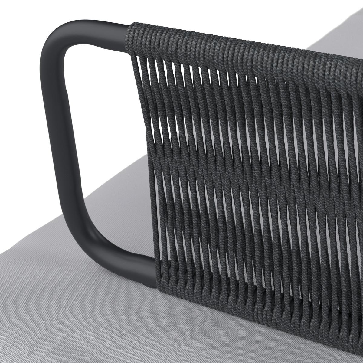 Kerti Garnitúra Emma - sötétszürke, Modern, fa/fém (220/79/87cm) - Bessagi Garden