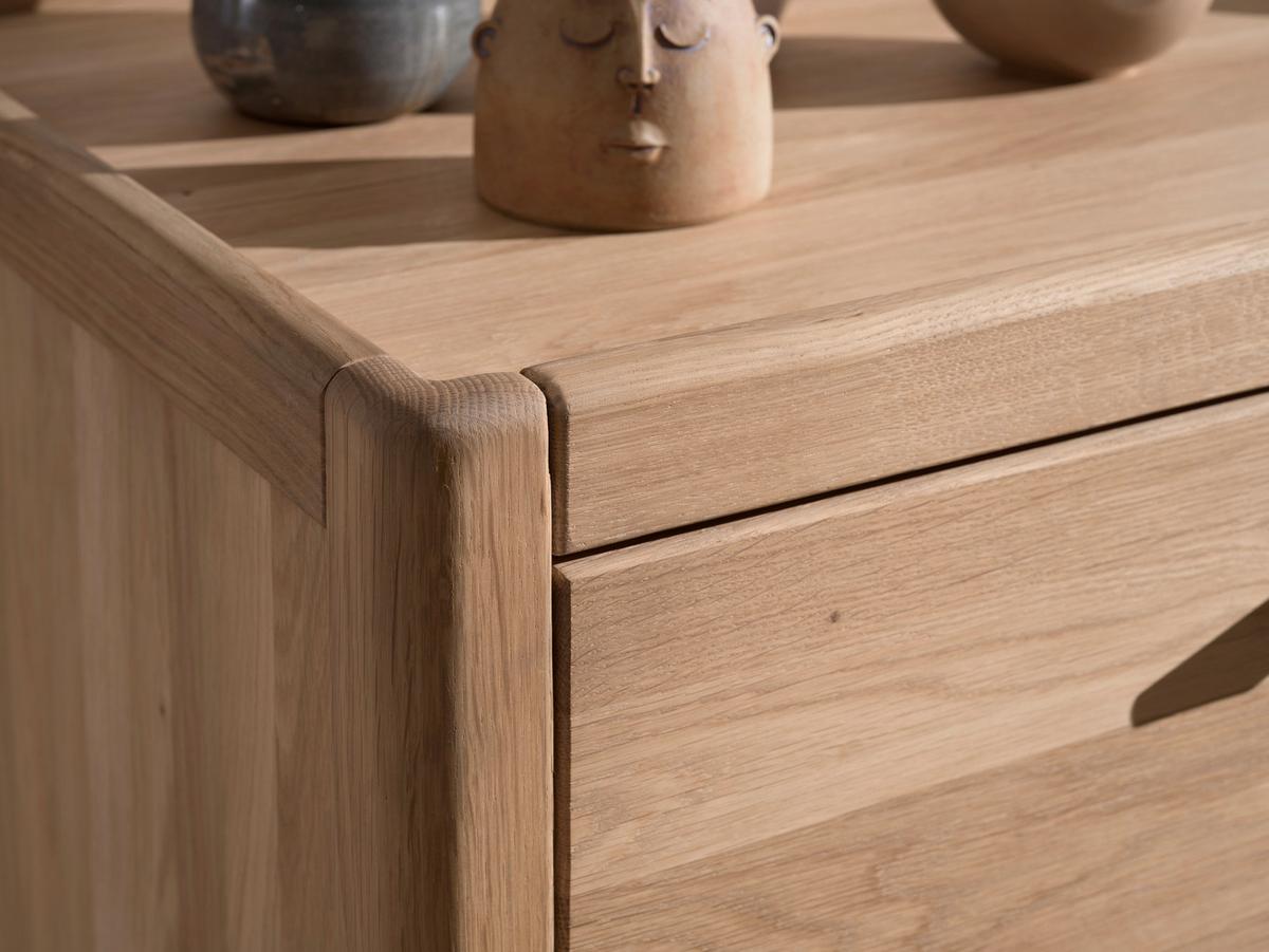 Wickelkommode Forrest Eichefarben Echtholz - Eichefarben/Schwarz, MODERN, Holz/Metall (100/95/55cm) - Vipack