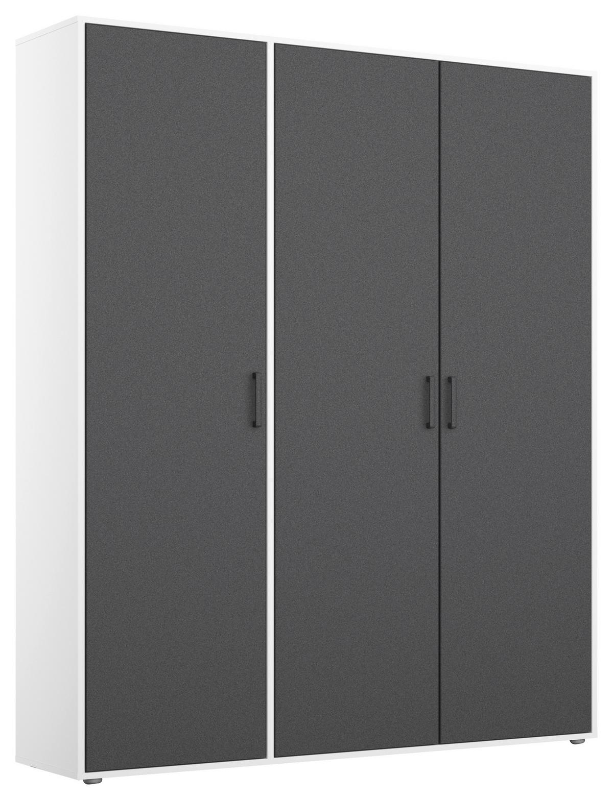 DULAP  USI ROTATIVE VOYAGER - alb/gri, Modern, material pe bază de lemn (140/194/53cm) - Modern Living