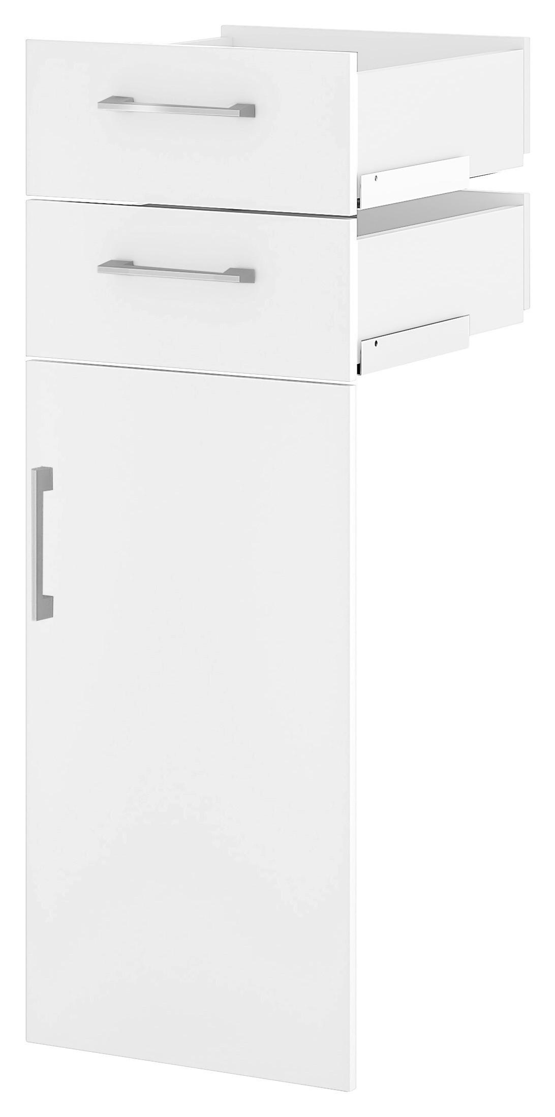 Tür Big Profi Office - Weiss/Alufarben, Modern, Holzwerkstoff/Metall (38/104/40cm) - Mömax
