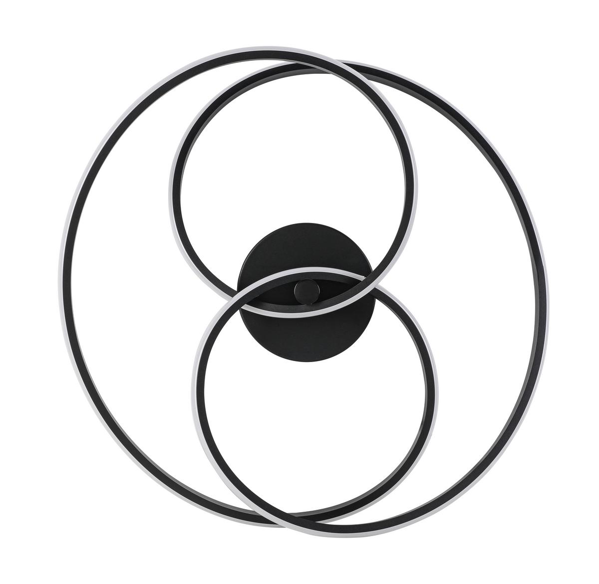 Plafonieră cu LED Mofer - negru, Modern, plastic/metal (50/13cm) - Premium Living