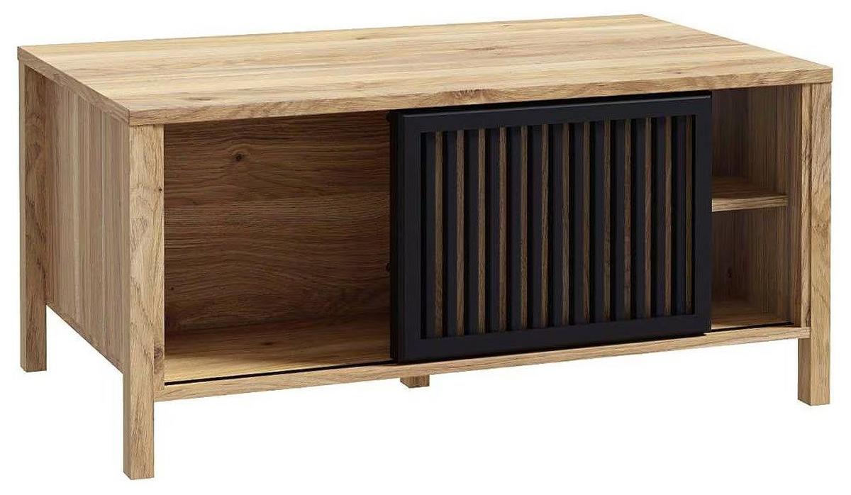 Măsuță de cafea JYTANA - culoare lemn stejar/negru, Modern, material pe bază de lemn (105,5/49,9/65,2cm) - Premium Living