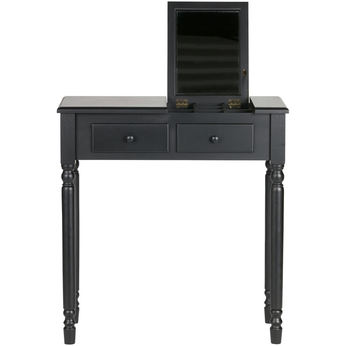 Schminktisch Romy Schwarz - Schwarz, Design, Holz (75/38/78cm) - Livetastic