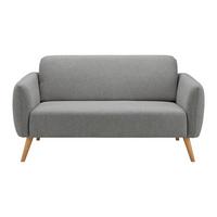 Sofa Pia Dunkelgrau Webstoff - Dunkelgrau/Naturfarben, MODERN, Holz/Textil (146/76/75cm) - Bessagi Home
