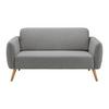 2-SITS SOFFA PIA - mörkgrå/naturfärgad, Modern, trä/textil (146/76/75cm) - Bessagi Home