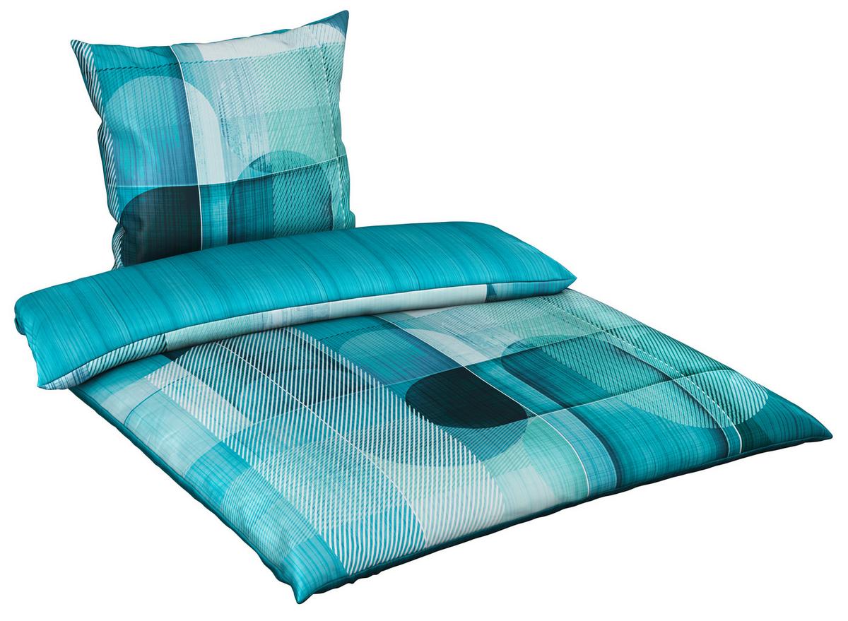POŚCIEL DWUSTRONNA VARIO BLOCK - petrol, Design, tkanina (155/220cm) - Esposa