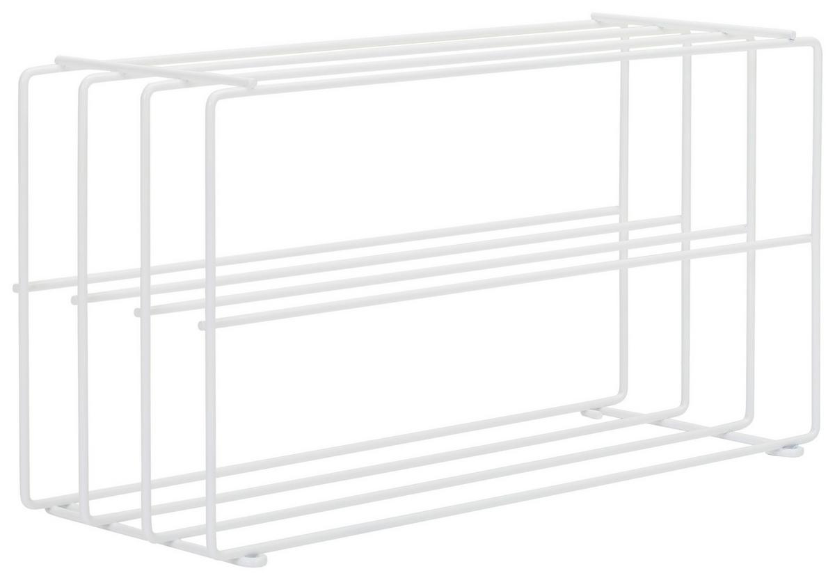 REGAŁ NA BUTY STABILO - biały, Design, metal (73/40/28,5cm) - MID.YOU