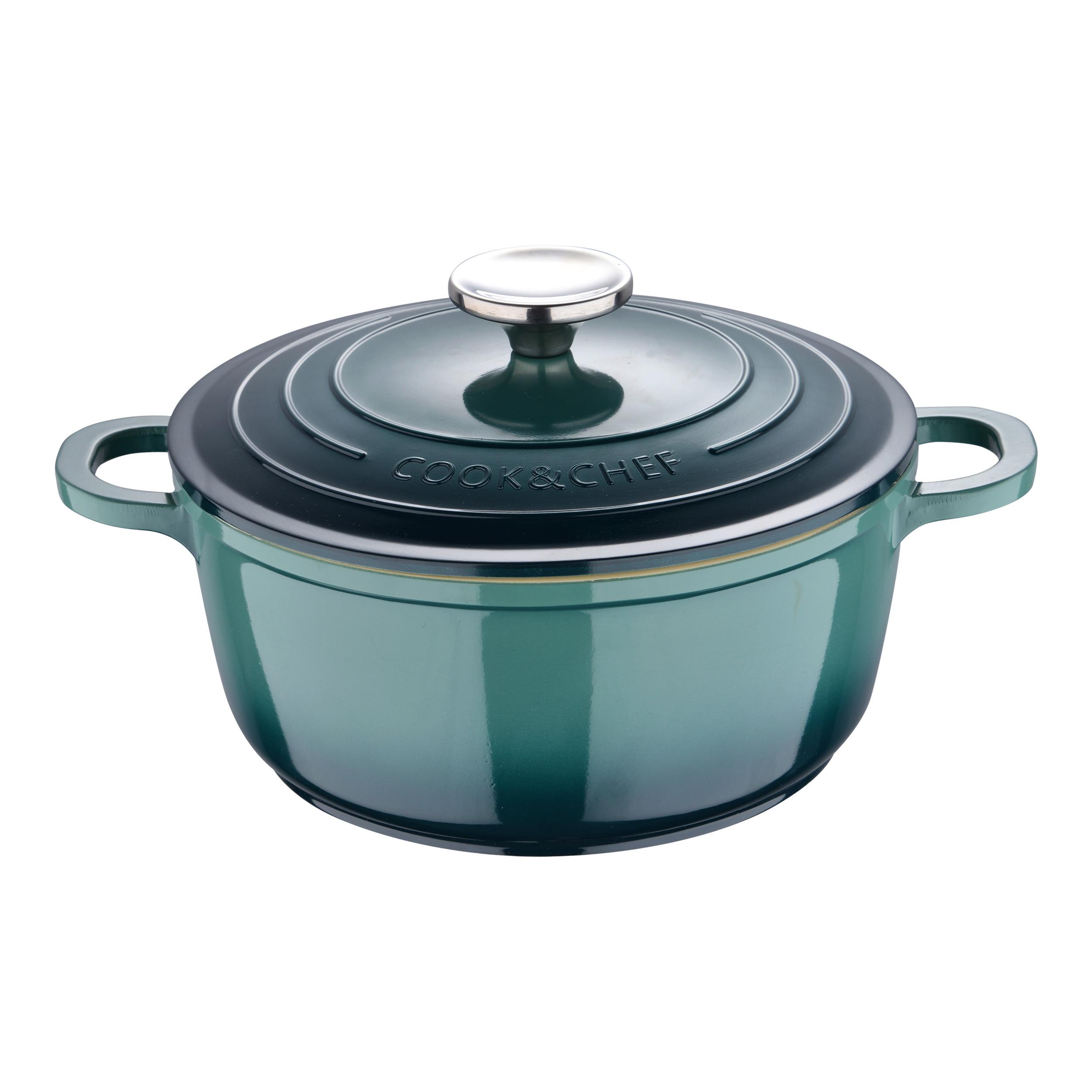 Bratentopf Elisa M Grün ca. 4,4 l - Grün, KONVENTIONELL, Metall (24/11cm) - Modern Living