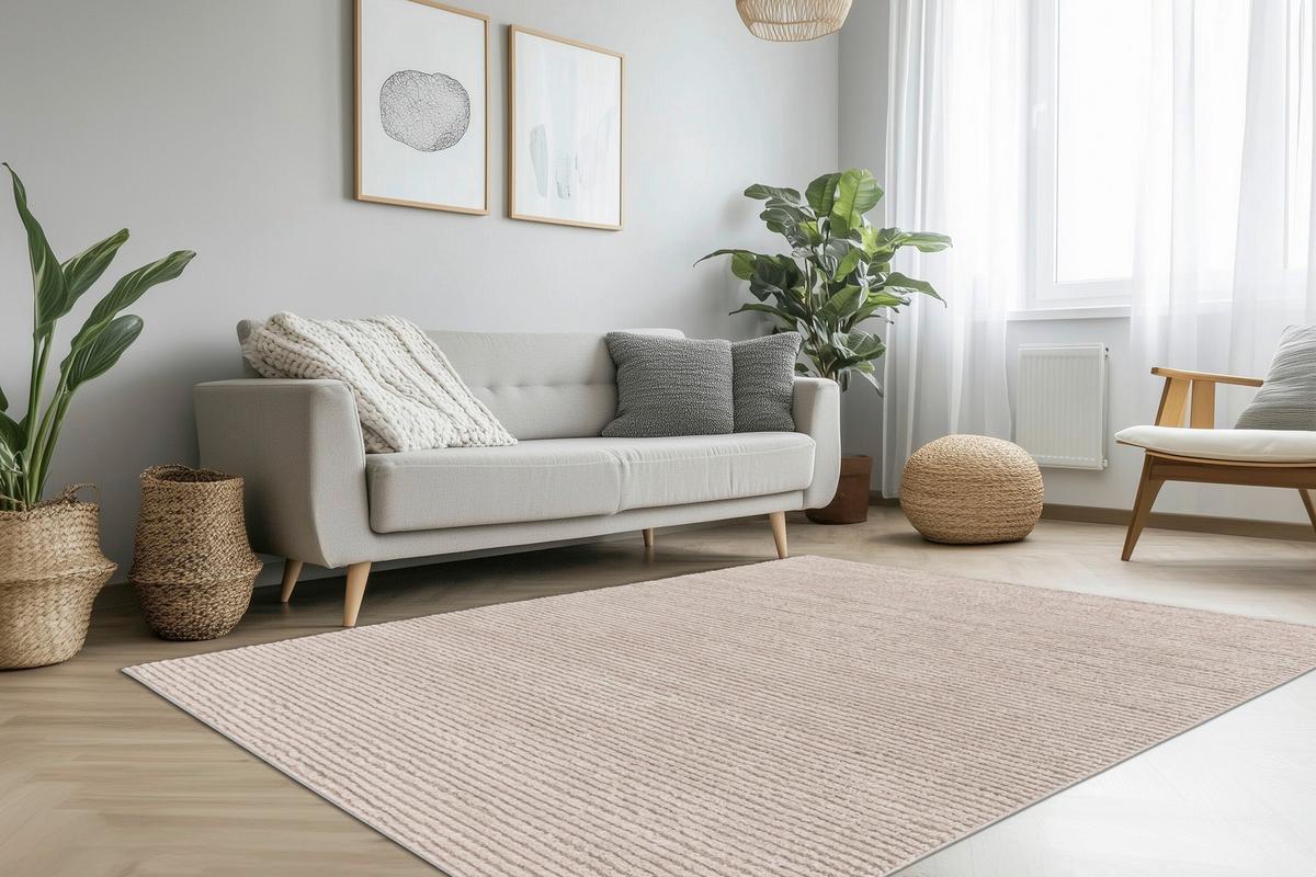 Ravno Tkana Preproga Angel, Bež, 160x230 - bež, Basics, tekstil (160/230cm) - Kayoom
