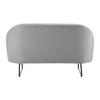 2-SITS SOFFA LUIGI - ljusgrå/svart, Modern, metall/trä (146/85/82cm) - Bessagi Home