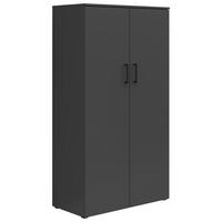 Schrank Multistauraum Graphitfarben - Graphitfarben/Schwarz, MODERN, Holzwerkstoff/Kunststoff (80/147/40cm) - Mömax