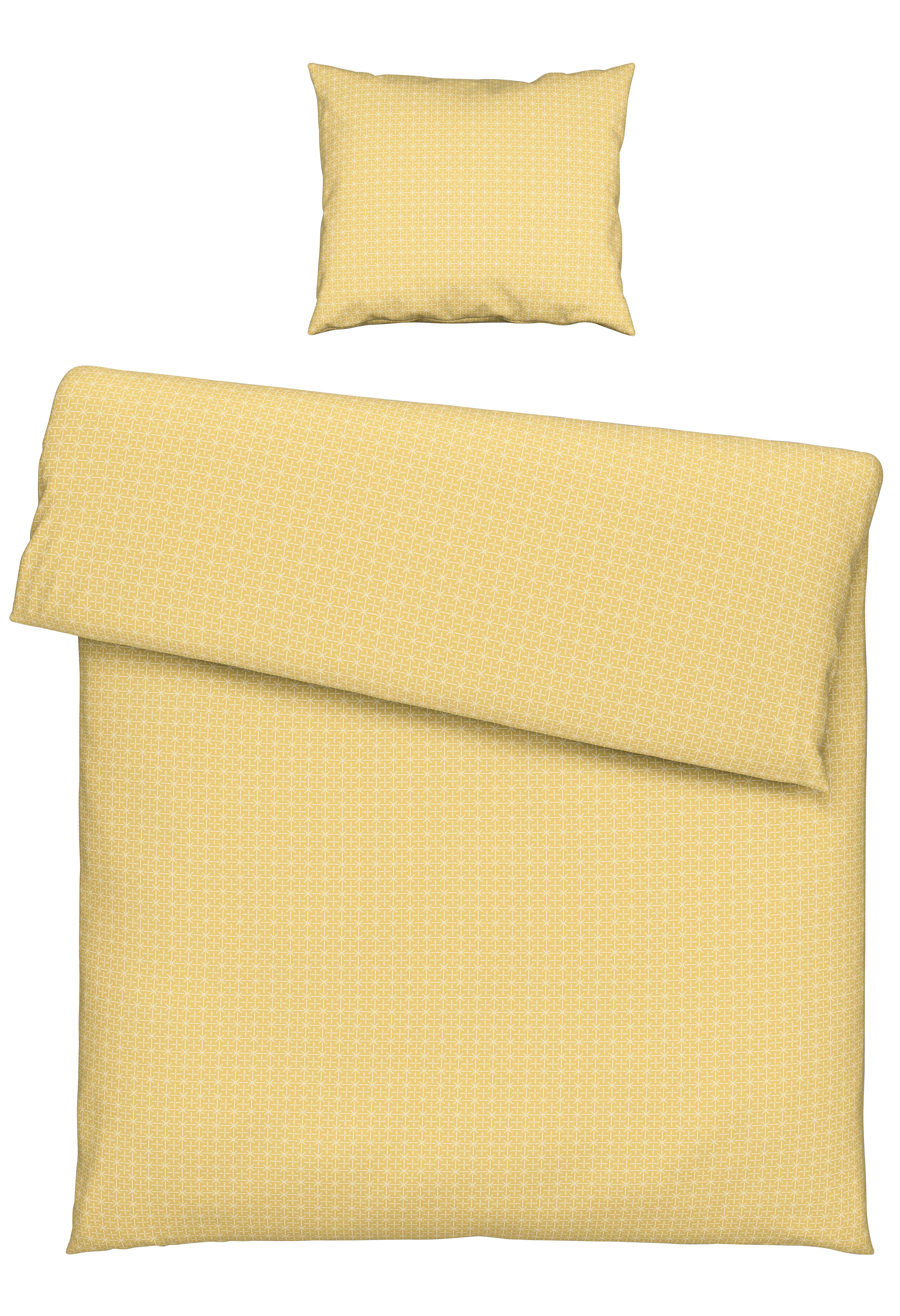 Bettwäscheset Laura - Gelb, Konventionell, Textil (160/210cm) - Modern Living