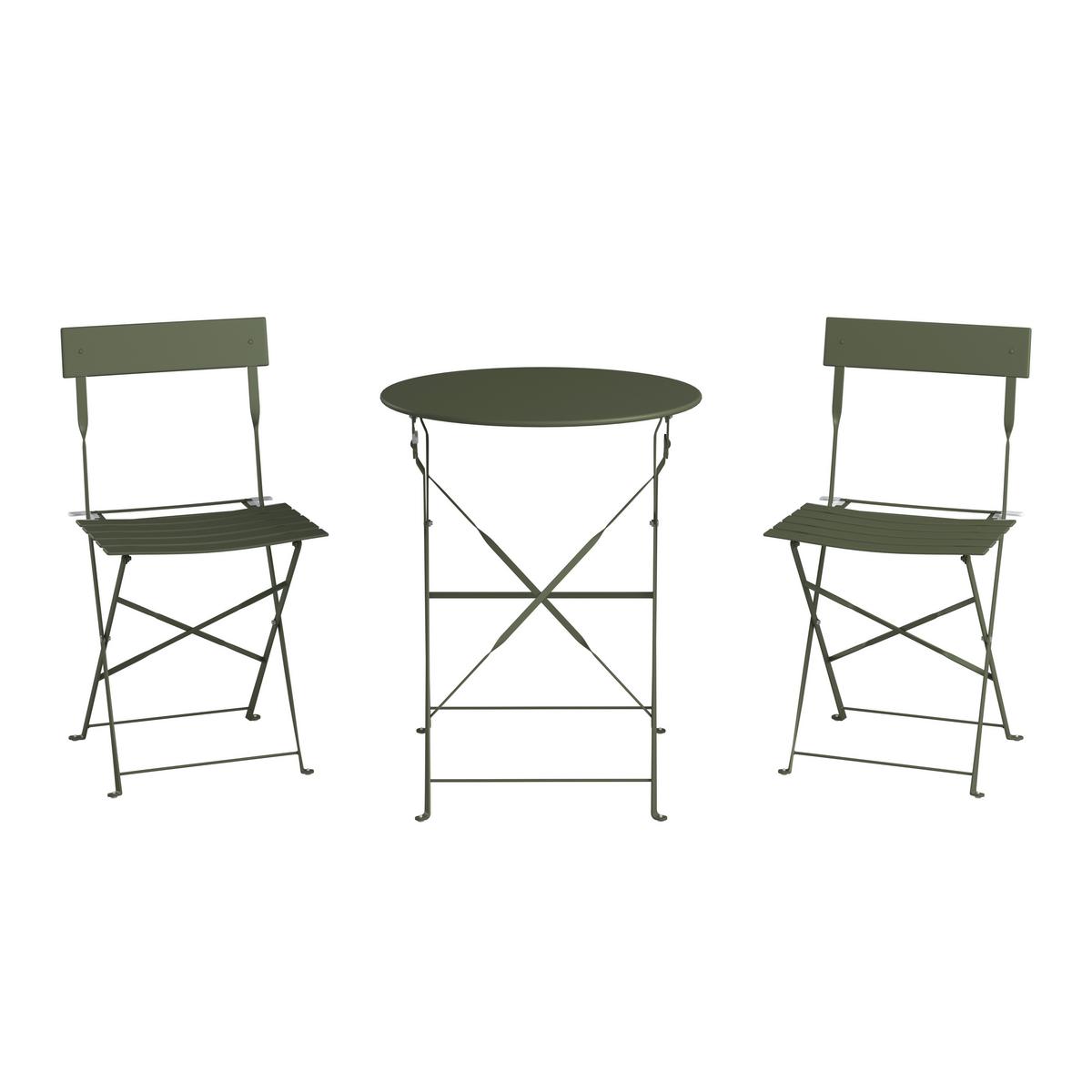 Balkonset Sonja Grün, 3-teilig - Grün, Basics, Metall (60/71/60cm) - Mömax