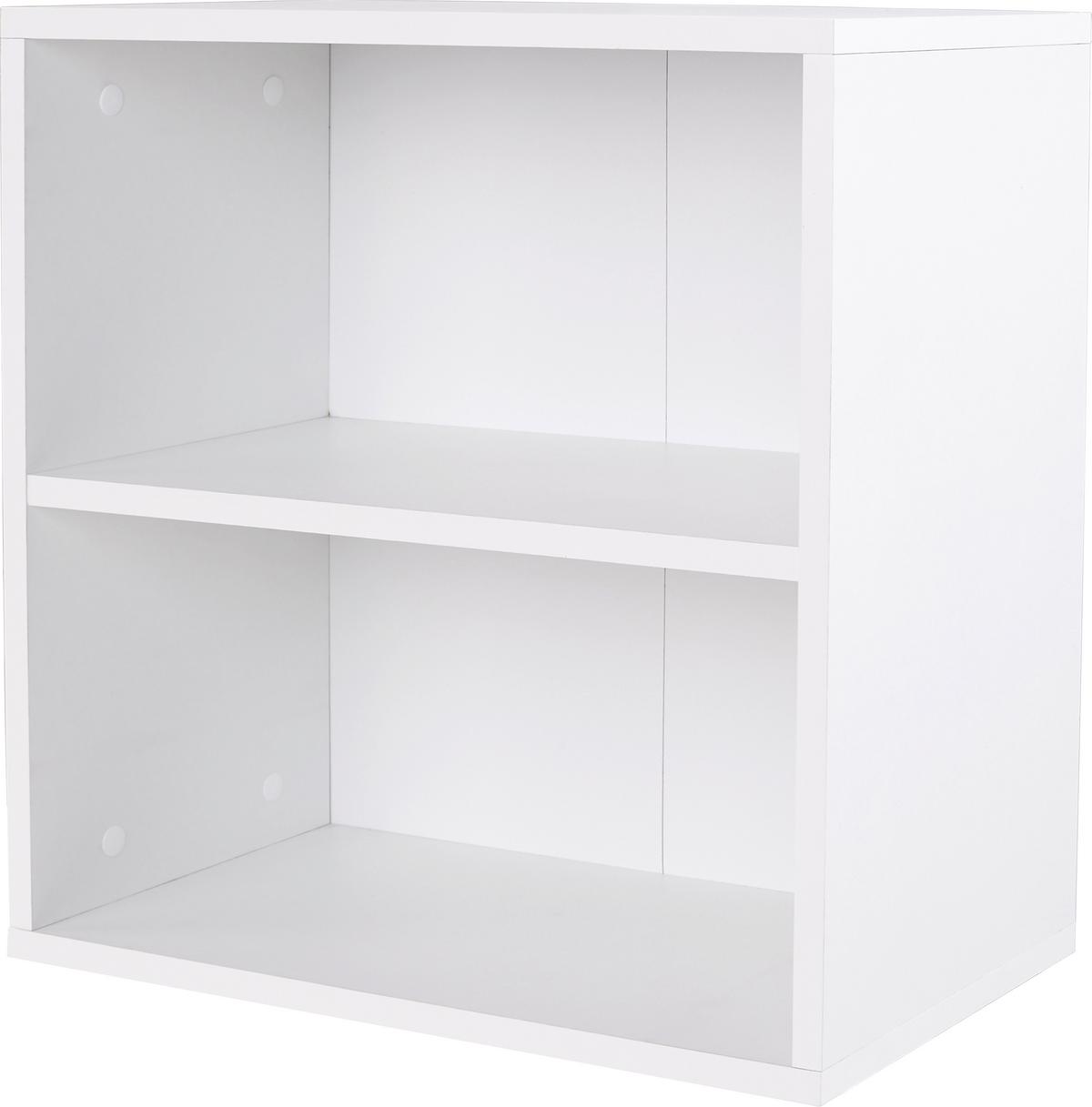 Stenski Regal Elke, Bela - bela, Moderno, leseni material (50/50/26cm) - Mömax