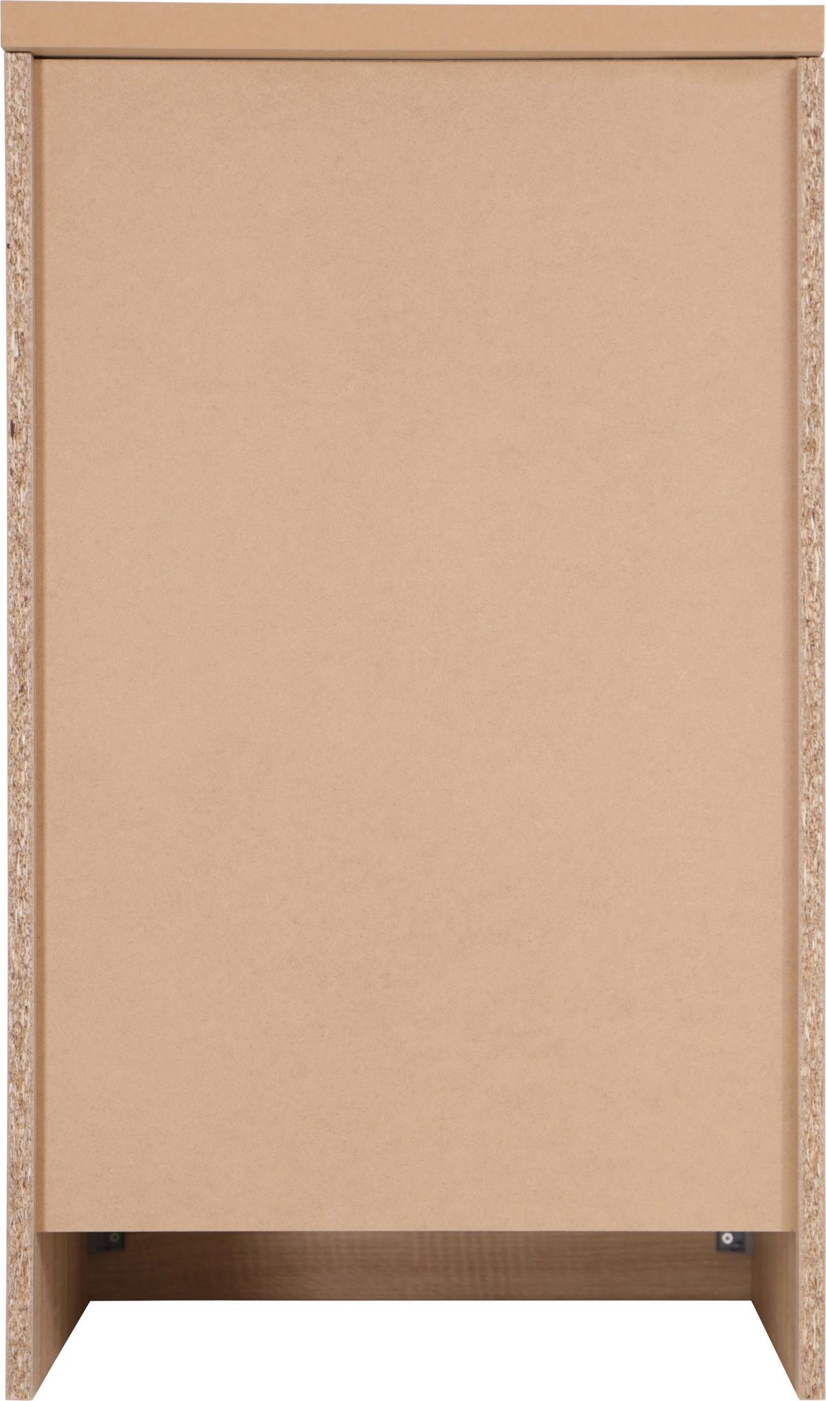 Kuhinjska Spodnja Omarica Merle, Barva Hrasta, Črna - srebrne barve/črna, Basics, kovina/leseni material (50/84,8/60cm) - Respekta