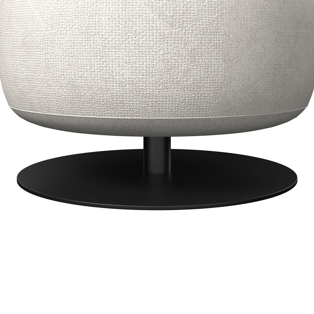 Relaxsessel Nora Beige Webstoff - Beige/Schwarz, MODERN, Holz/Textil (80/80/80cm) - Bessagi Home