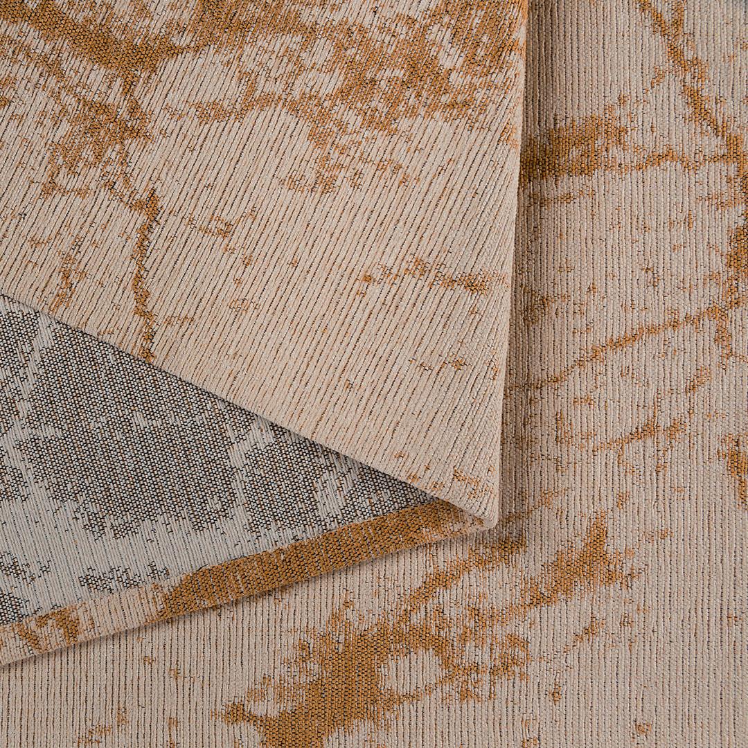 Webteppich Marble Cotton ca. 160x230cm - Beige/Goldfarben, MODERN, Textil (160/230cm)