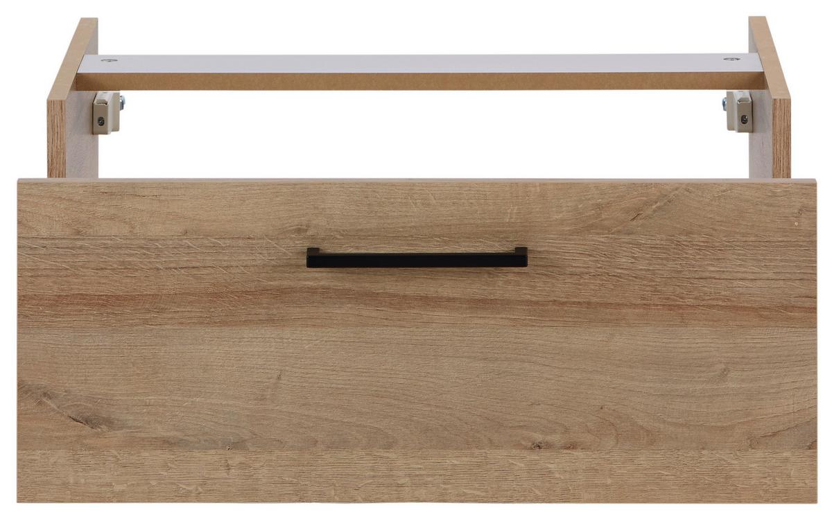 Unterschrank Bavelli B: 62 cm Eiche Dekor - Eichefarben/Schwarz, KONVENTIONELL, Holzwerkstoff (62/26/44cm)